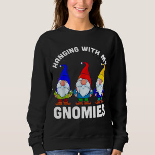 Sweatshirt Panser Avec Mes Gnomies Jardin De Noël Gnome Cos