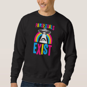 Sweatshirt Pansexuels Existent Ufo Alien Enduction Pan Pride 