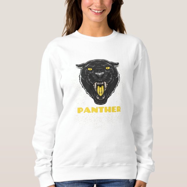 Sweatshirt Panthère d'horreur noire (Devant)
