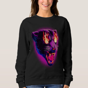 Sweatshirt Panthère noire Pop sur Léopard Jaguar Animal en fe