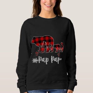 Sweatshirt Pap Pap Ours de Noël Pyjama Rouge Buffalo Paid Fa