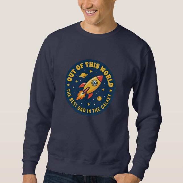 Sweatshirt Papa Anniversaire De Fille Fils Rétro Fête Des Pèr (Devant)