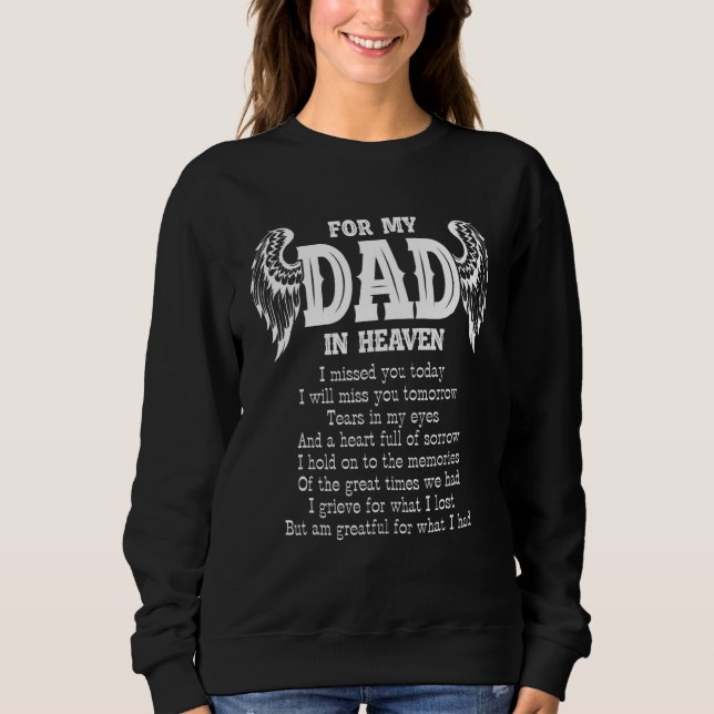 Sweatshirt Papa Au Ciel Je Vous Manque Aujourd'Hui Demain Lar (Devant)