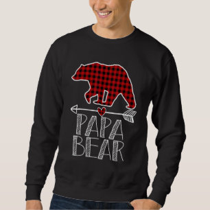 Sweatshirt Papa Bear Pajama de Noël Famille Correspondant Rou