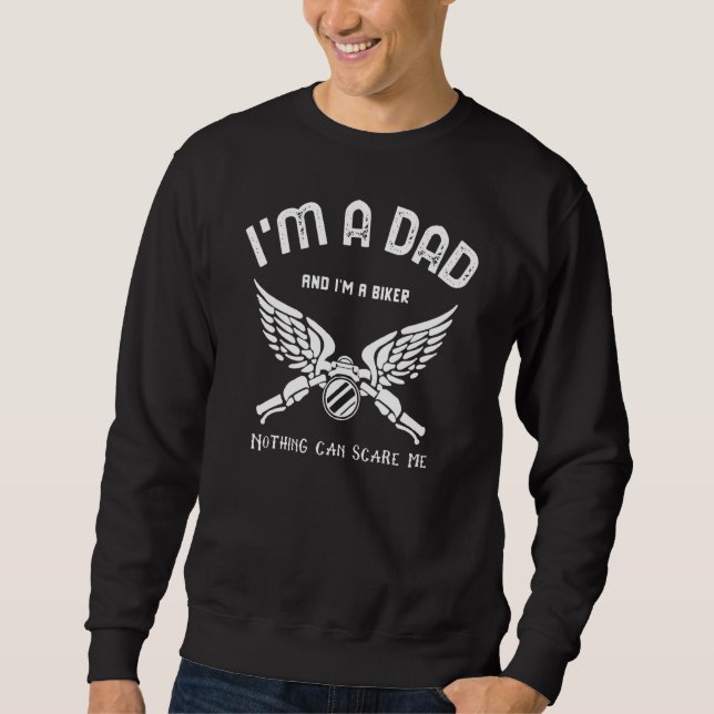 Sweatshirt Papa Biker Rien Ne Me Fait Peur Bijoux (Devant)