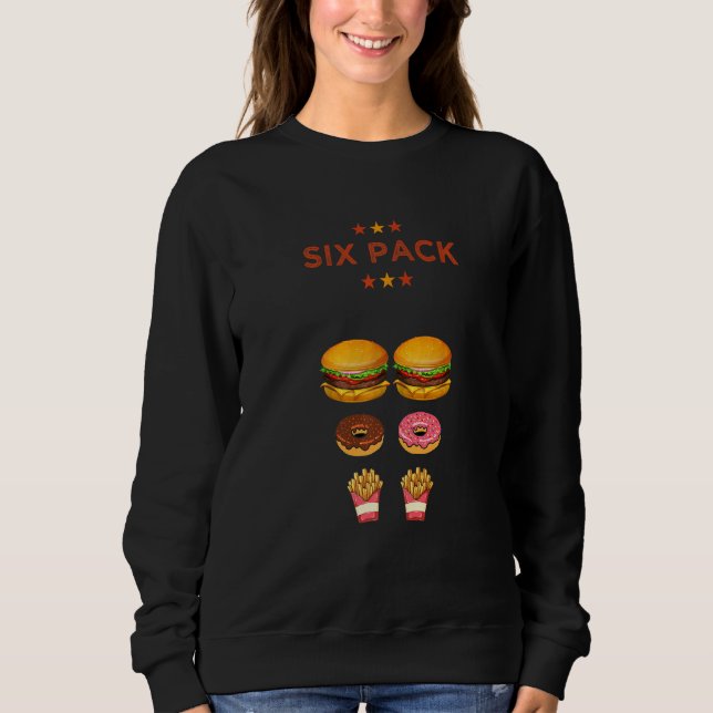 Sweatshirt Papa Bod Travaille Sur Mon Pack Burger Fries Donut (Devant)