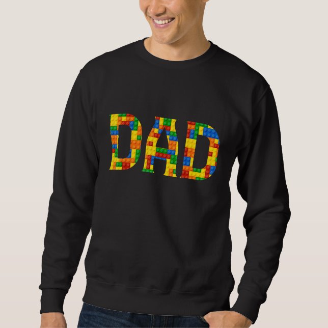 Sweatshirt Papa Brick Builder Blocs Maître Builder Pères D (Devant)