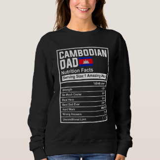 Sweatshirt Papa Cambodgien Mens Faits Nutritionnels Fête Des 