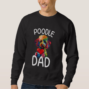 Sweatshirt Papa Caniche Design Cœur Pop Art Hommes Caniche