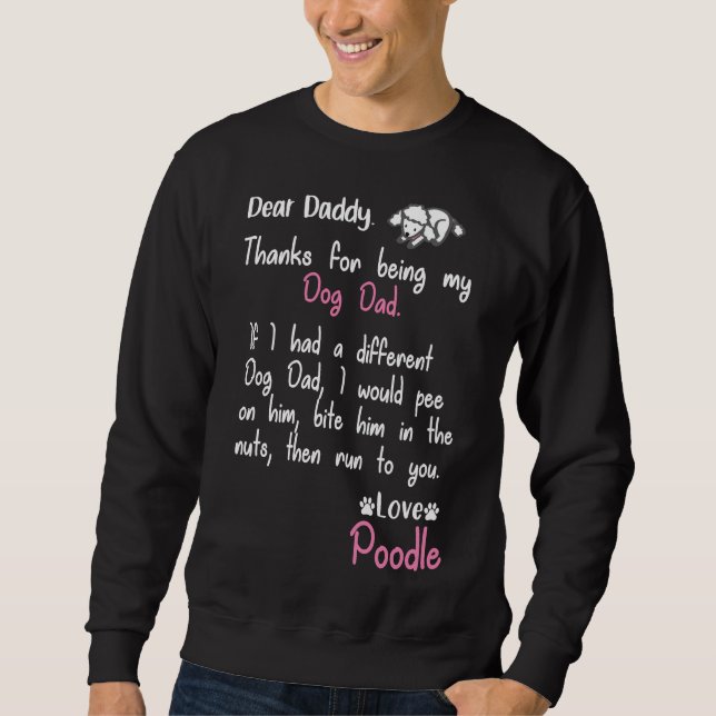 Sweatshirt Papa caniche pour toujours (Devant)