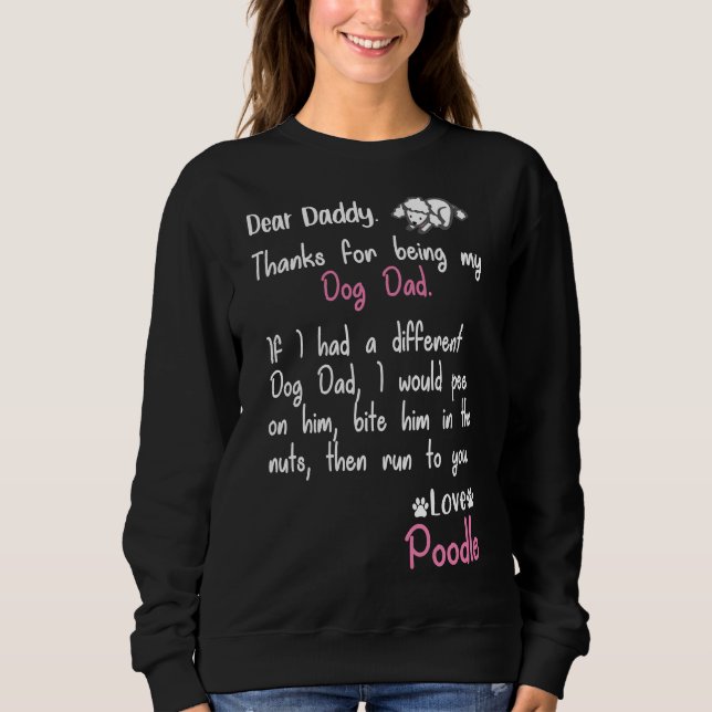 Sweatshirt Papa caniche pour toujours (Devant)