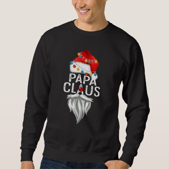 Sweatshirt Papa Claus  Christmas Family Matching Pajamas Papa (Devant)
