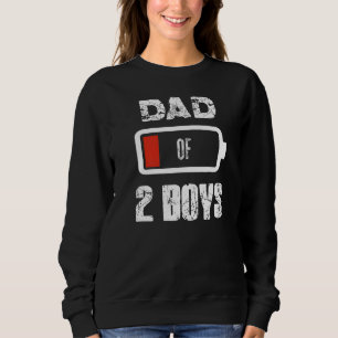 Sweatshirt Papa De 2 Garçons Batterie basse Fête des pères te