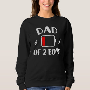 Sweatshirt Papa De 2 Garçons Faible Énergie Fatigué Papa Gran