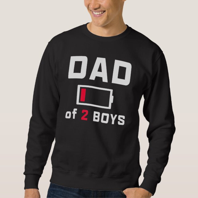 Sweatshirt Papa De 2 Garçons Pour Hommes Père Papa (Devant)
