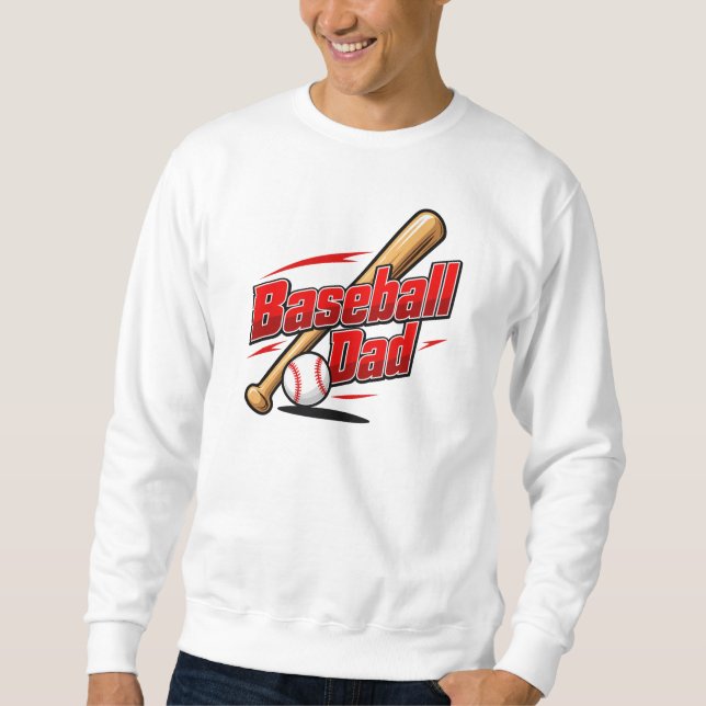 Sweatshirt papa de baseball  (Devant)