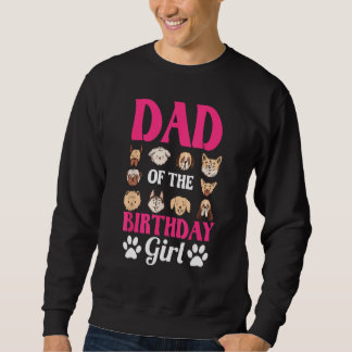 Sweatshirt Papa De L'Anniversaire Fille Chien Paw Anniversair