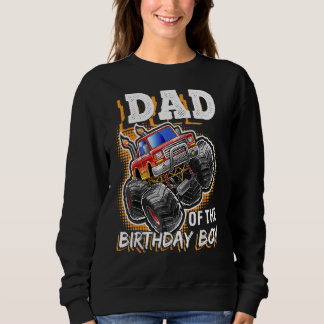 Sweatshirt Papa De L'Anniversaire Garçon Monster Camion Anniv