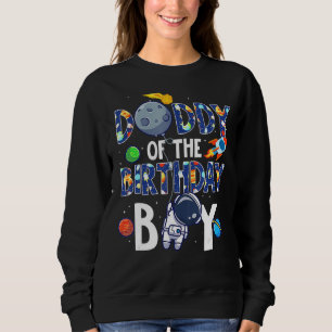 Sweatshirt Papa De L'Astronaute Du Garçon D'Anniversaire