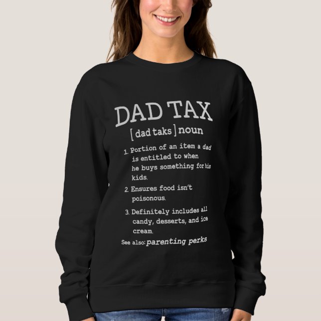 Sweatshirt Papa Définition d'impôt Novelty Définition d'arbre (Devant)