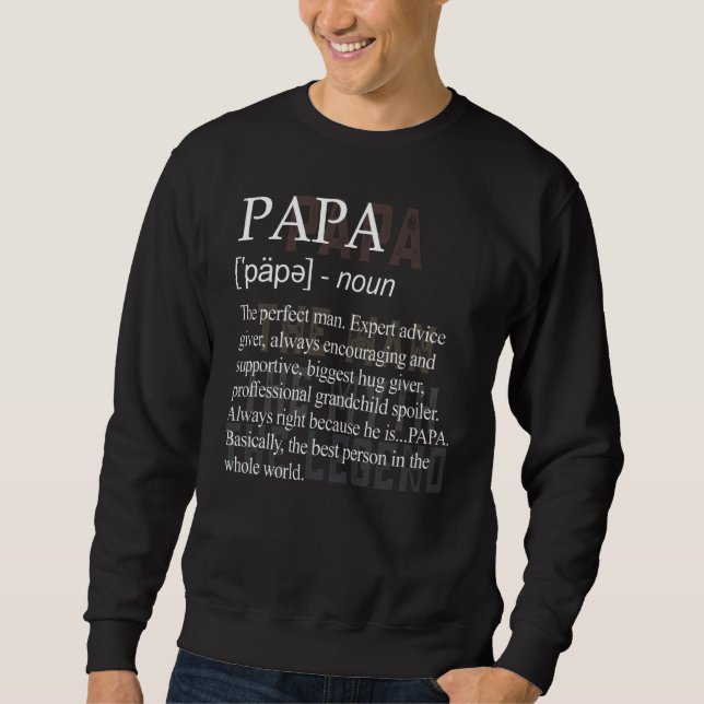 Sweatshirt Papa Définition Like A Regular Grandpa Only Cooler (Devant)