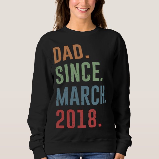 Sweatshirt Papa depuis mars 2018 (Devant)
