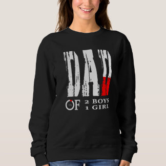 Sweatshirt Papa d'hommes de 2 garçons 1 fille père ou grand-p