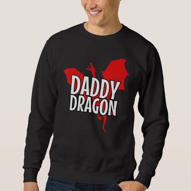 Sweatshirt Papa Dragon Mythique Légende Créature Père (Devant)