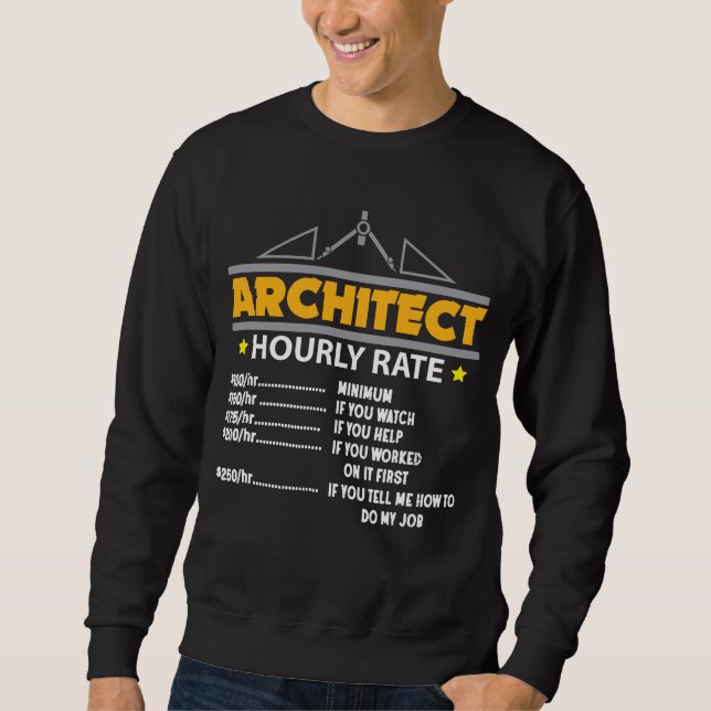 Sweatshirt Papa drôle de taux horaire de bricoleur (Devant)
