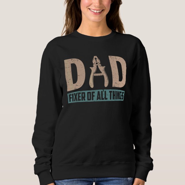 Sweatshirt Papa Fixer Entrepreneur Carpentier Woodworker Fa H (Devant)