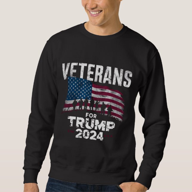 Sweatshirt Papa Grand-Père Anciens Combattants Pour Trump 202 (Devant)