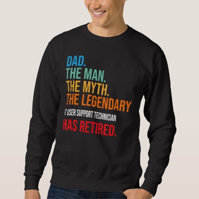 Sweatshirt Papa Le Légendaire Technicien De Support Utilisate (Devant)