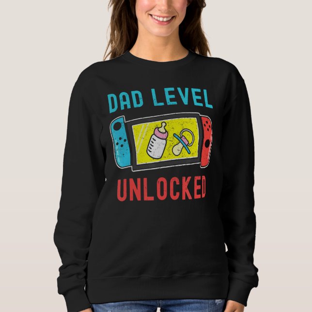 Sweatshirt Papa Level Unlocked (Devant)