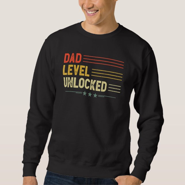 Sweatshirt Papa Level Unlocked (Devant)