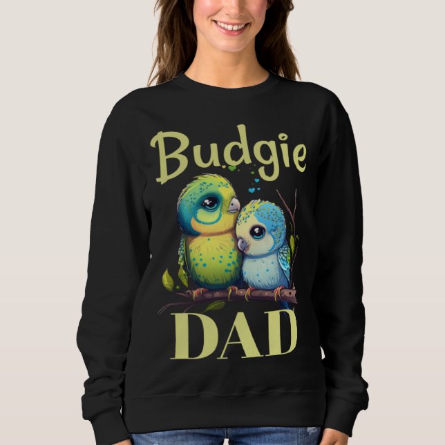 Sweatshirt Papa Perruche Perruche Ondulée Oiseau 9 (Devant)