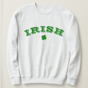 Sweatshirt Papa personnalisé Maman Shamrock vert irlandais