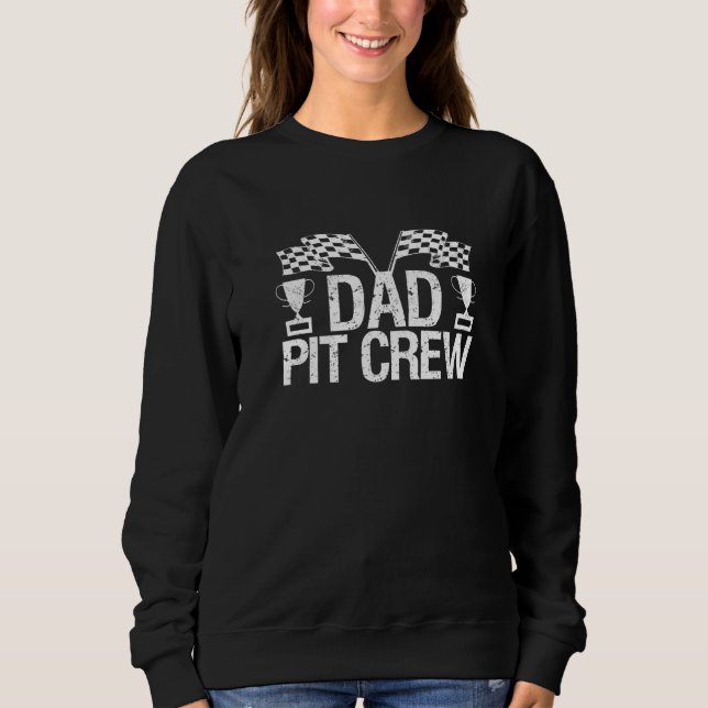 Sweatshirt Papa Pit Crew Pour Les Parties De Voiture De Cours (Devant)