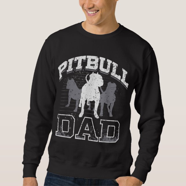 Sweatshirt Papa Pitbull Propriétaire du chien de garde Père D (Devant)