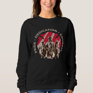 Sweatshirt Papa pompier Fierté Dévouement Courage Équipe de s