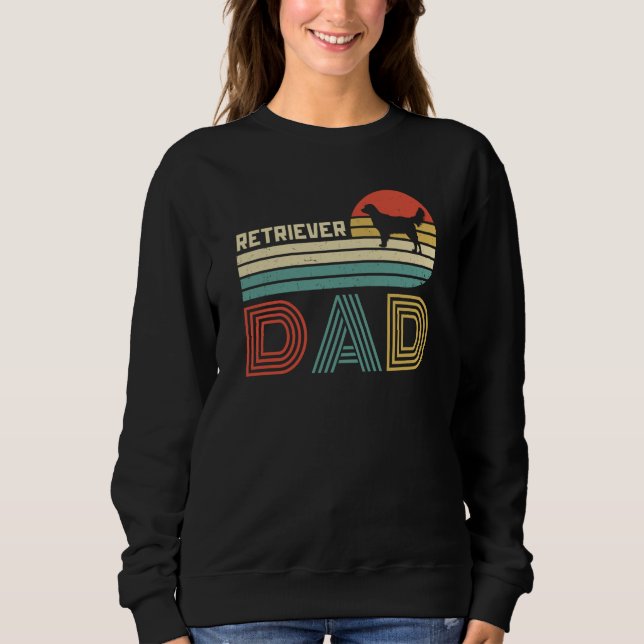 Sweatshirt Papa Retriever Doré Vintage Rétro Chien (Devant)