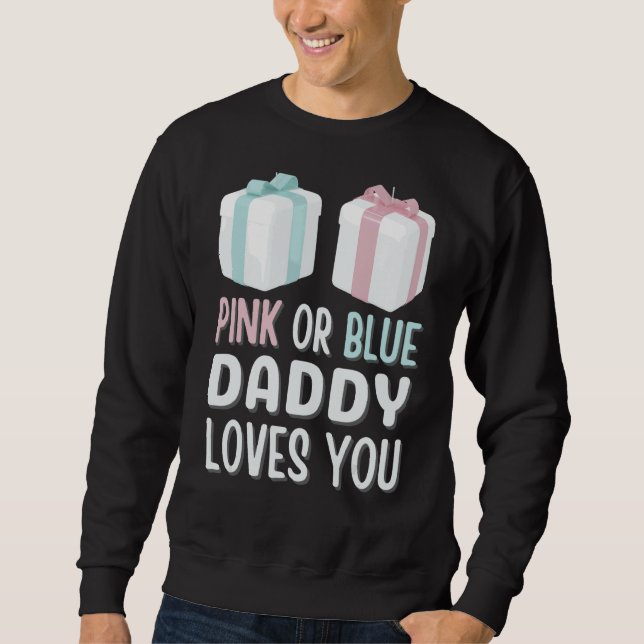 Sweatshirt Papa Rose Ou Bleu Vous Aime (Devant)
