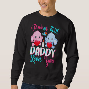 Sweatshirt Papa Rose Ou Bleu Vous Aime Eléphants Bébé Genre