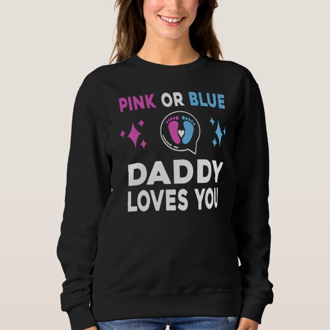 Sweatshirt Papa Rose Ou Bleu Vous Aime Tee Genre Bébé Revea (Devant)