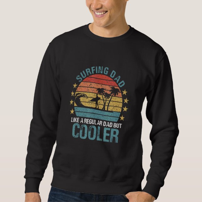 Sweatshirt Papa Surfeur Faisant du Surf (Devant)
