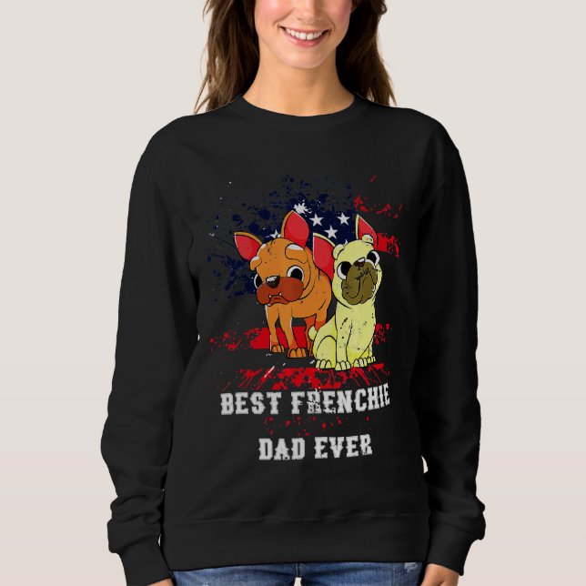 Sweatshirt Papa Usa French Bulldog (Devant)