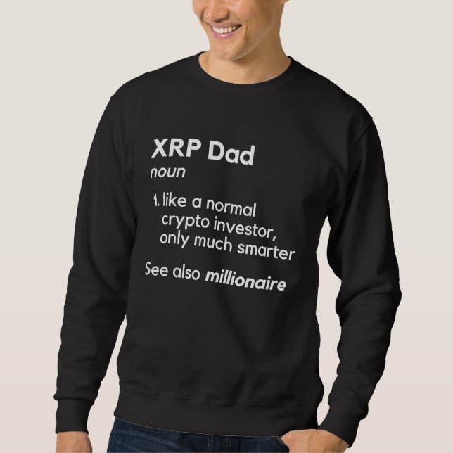 Sweatshirt Papa XRP Crypto (Devant)