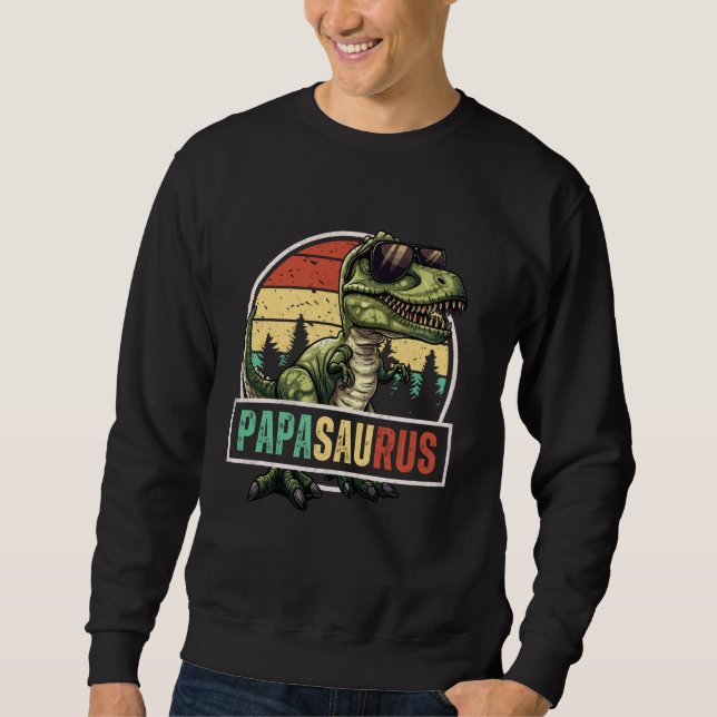 Sweatshirt Papasaurus Funny Papa Dinosaur Grand-père Saurus F (Devant)