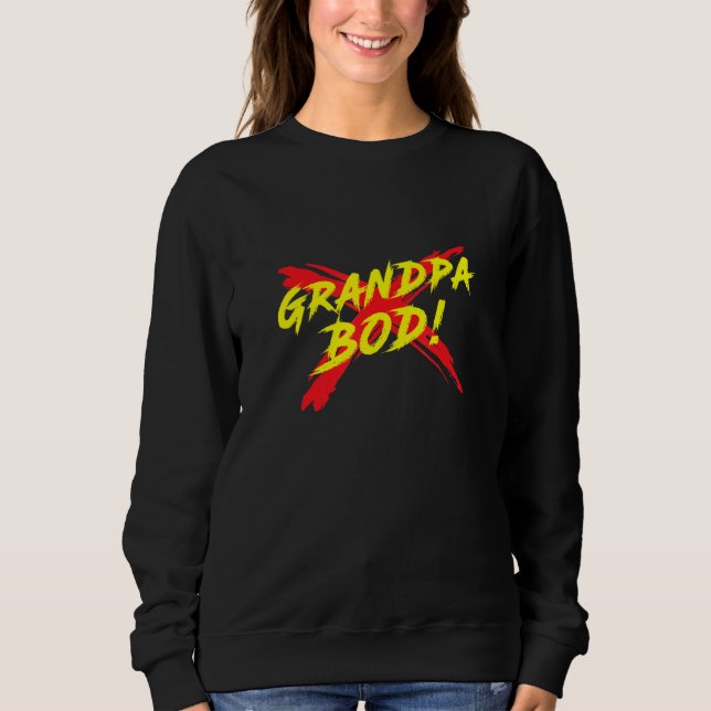 Sweatshirt Papé Grand-père Bod Haltérophile Blague Exercice G (Devant)