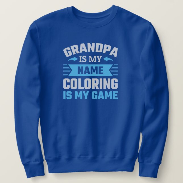 Sweatshirt Papi de coloriage drôle  (Design devant)