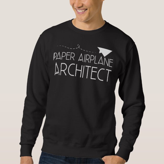 Sweatshirt Papier Avion plié Plider Plider Origami (Devant)
